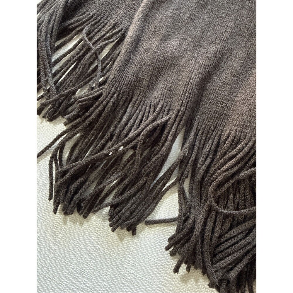 NWT Rikka Brown Fringed Super Cozy Soft Scarf - Picture 3 of 6